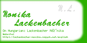 monika lackenbacher business card
